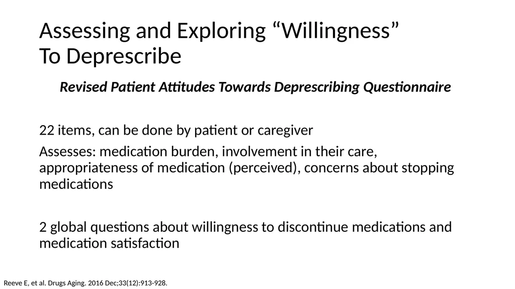 Having the Deprescribing Discussion: Empowering - slide 23 of 34