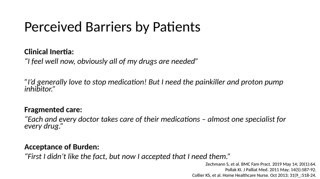 Having the Deprescribing Discussion: Empowering - slide 10 of 34