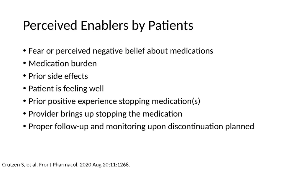 Having the Deprescribing Discussion: Empowering - slide 12 of 34