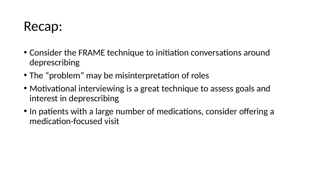 Having the Deprescribing Discussion: Empowering - slide 33 of 34