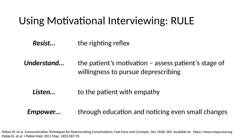 Having the Deprescribing Discussion: Empowering - slide 25 of 34