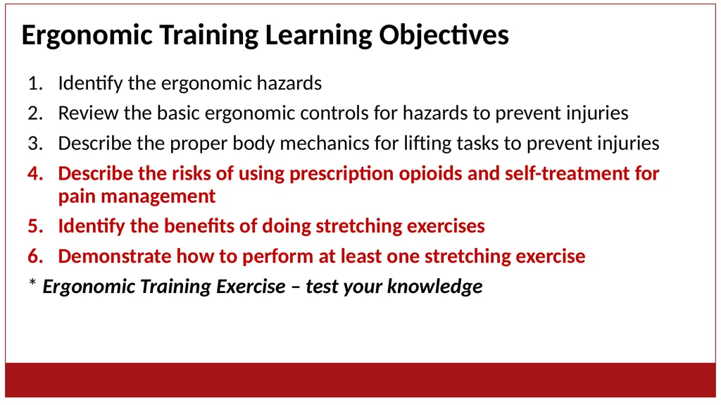Ergonomics Basics Reducing the Risks for Soft - slide 2 of 11