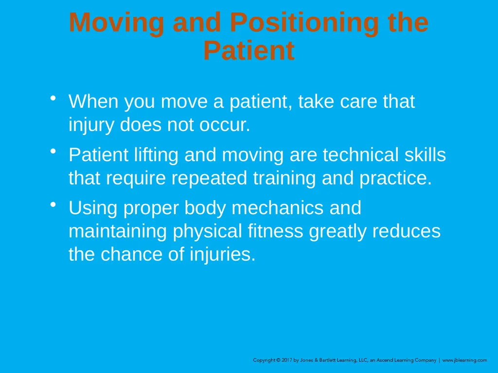 Chapter 8 Lifting and Moving Patients Introduction - slide 6 of 91