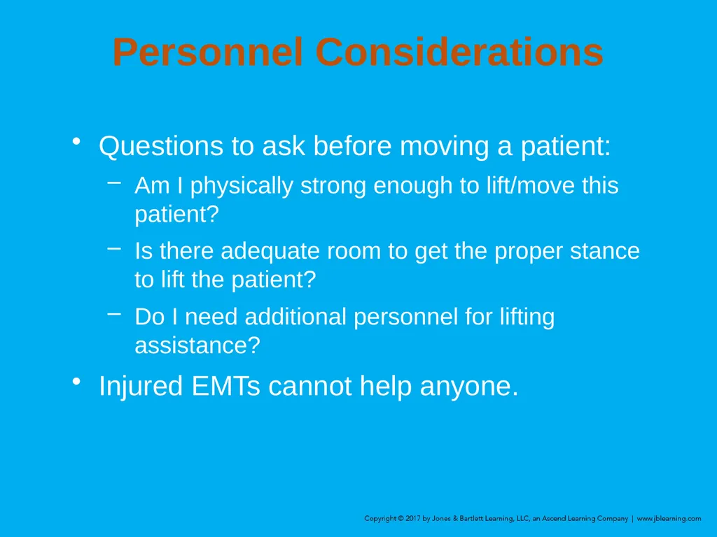 Chapter 8 Lifting and Moving Patients Introduction - slide 53 of 91