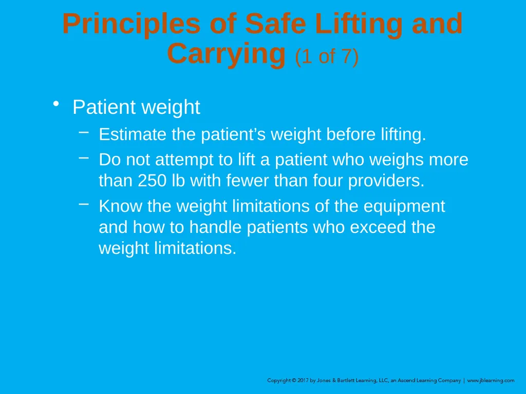Chapter 8 Lifting and Moving Patients Introduction - slide 17 of 91