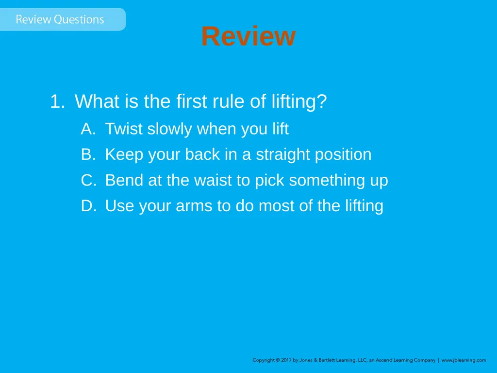 Chapter 8 Lifting and Moving Patients Introduction - slide 54 of 91