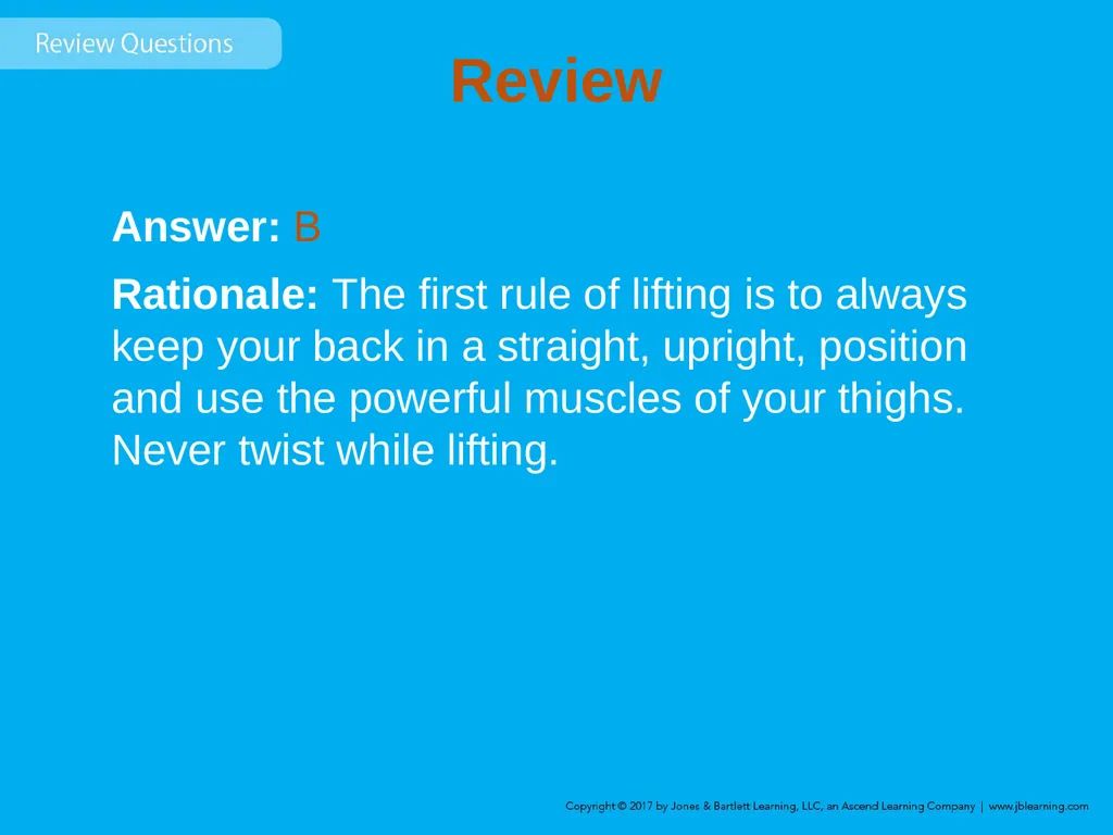 Chapter 8 Lifting and Moving Patients Introduction - slide 55 of 91