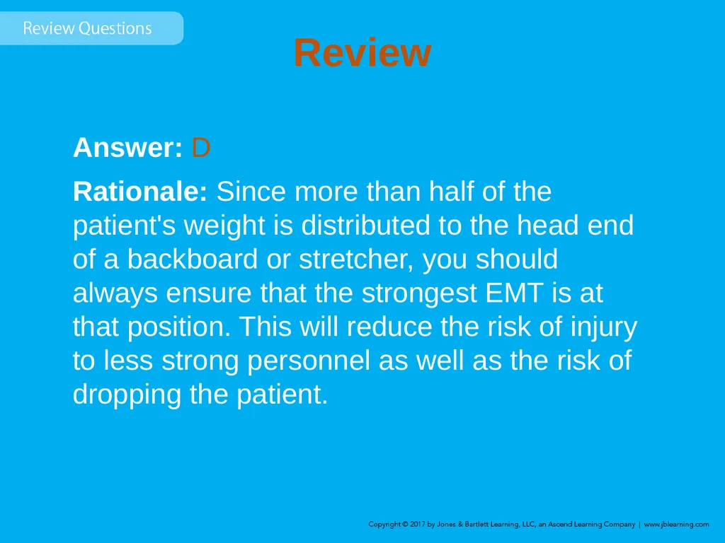 Chapter 8 Lifting and Moving Patients Introduction - slide 74 of 91