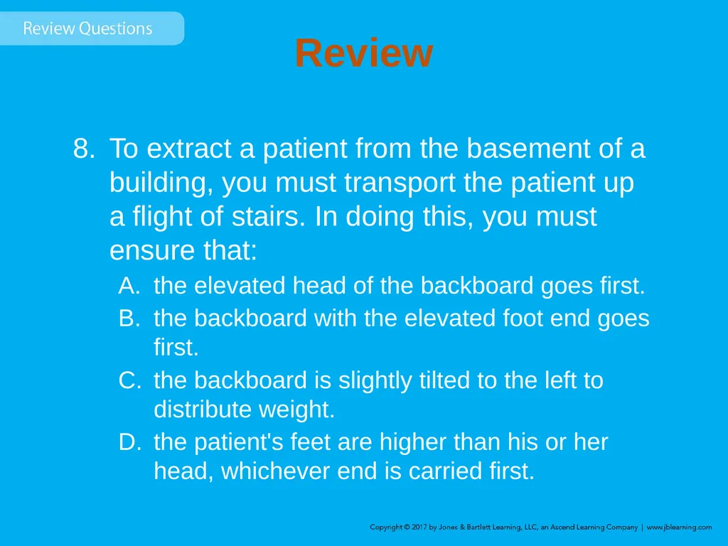 Chapter 8 Lifting and Moving Patients Introduction - slide 80 of 91