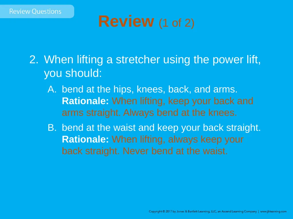 Chapter 8 Lifting and Moving Patients Introduction - slide 59 of 91
