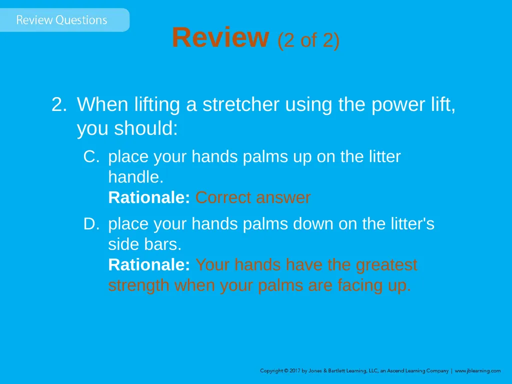 Chapter 8 Lifting and Moving Patients Introduction - slide 60 of 91