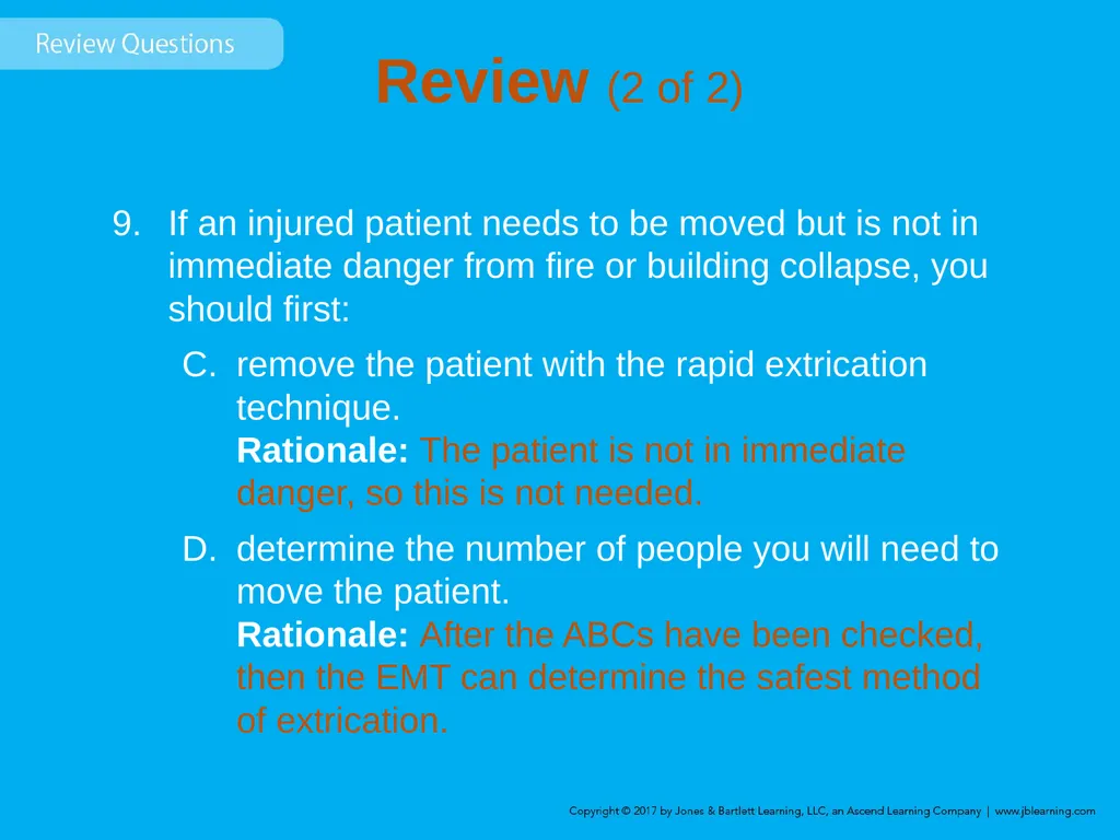 Chapter 8 Lifting and Moving Patients Introduction - slide 87 of 91