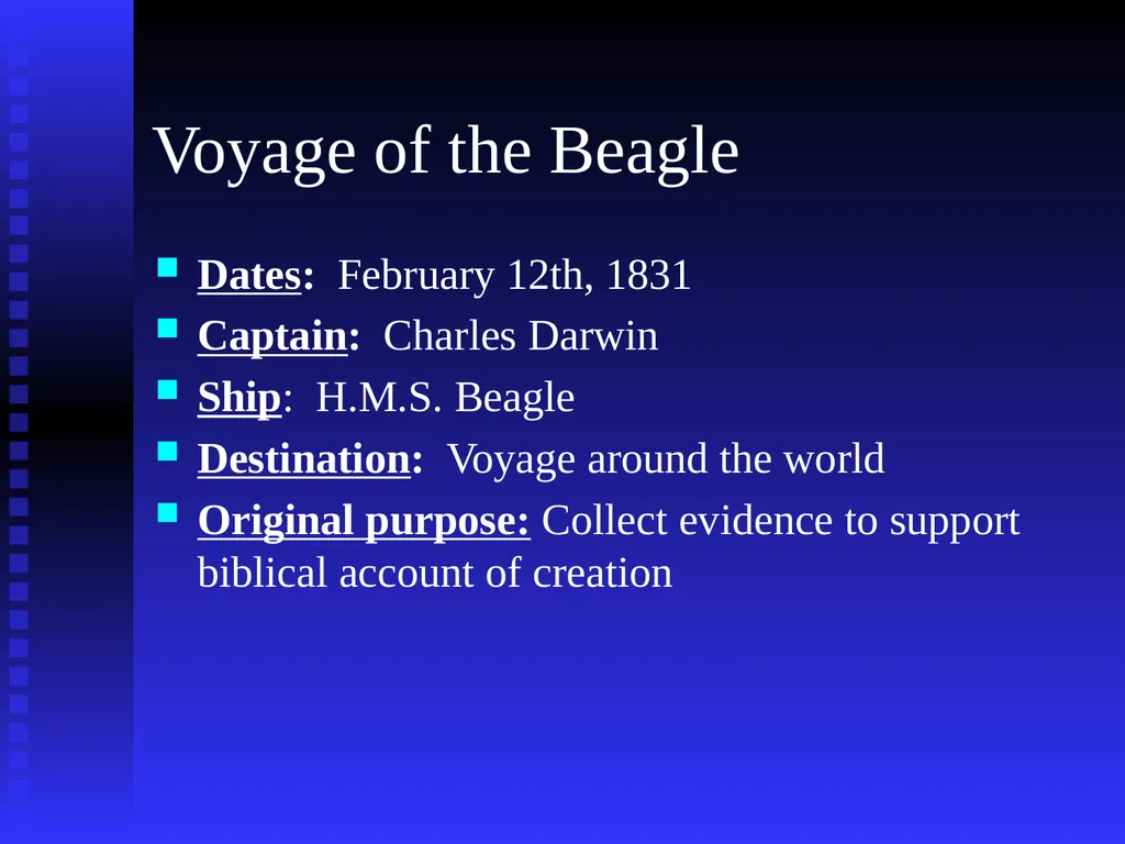 EVOLUTION Chapter 13.1 Charles Darwin Darwin’s - slide 6 of 53