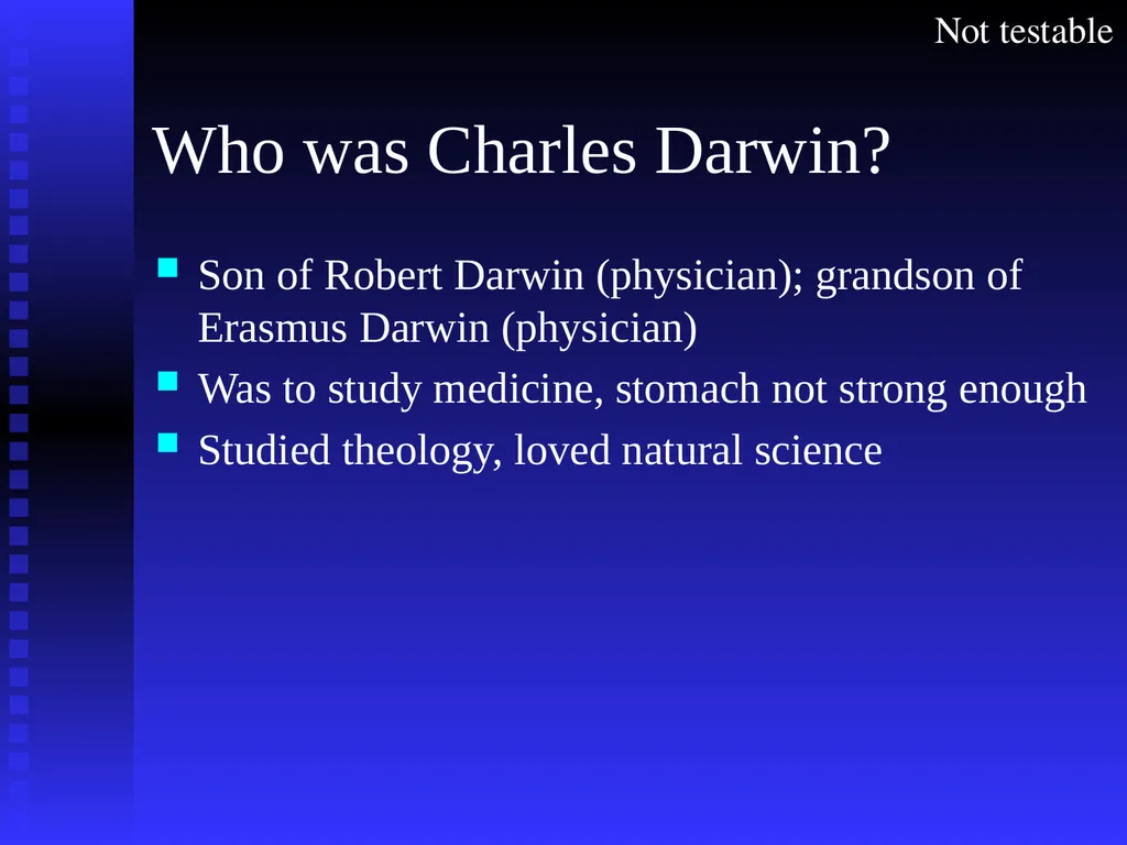 EVOLUTION Chapter 13.1 Charles Darwin Darwin’s - slide 4 of 53