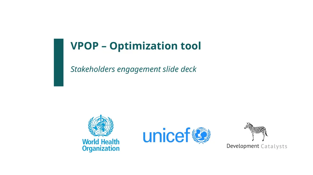 VPOP – Optimization tool Stakeholders engagement - slide 1 of 17
