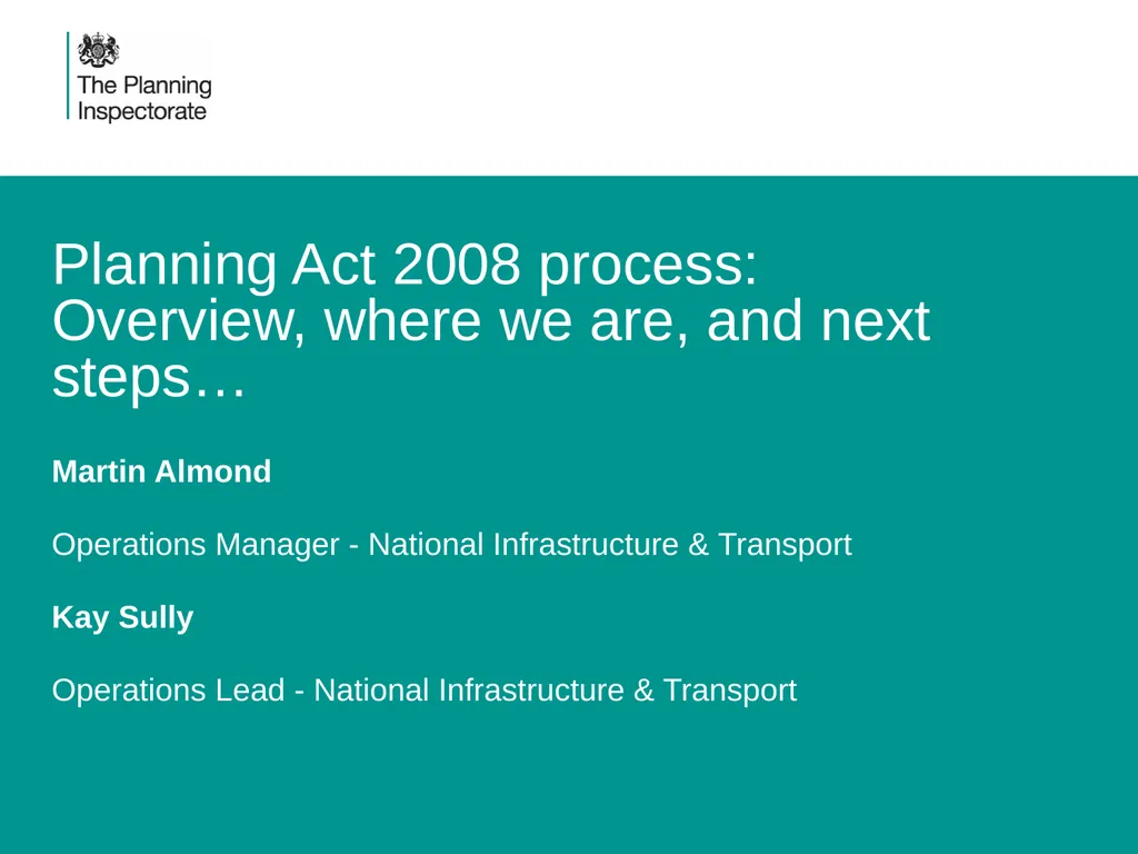 Martin Almond Operations Manager - National - slide 1 of 14