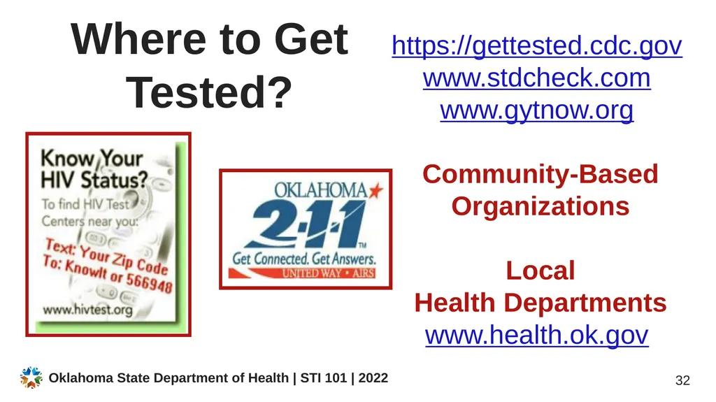 STI/STD STI/STD: True or False? You CANNOT get an - slide 32 of 34