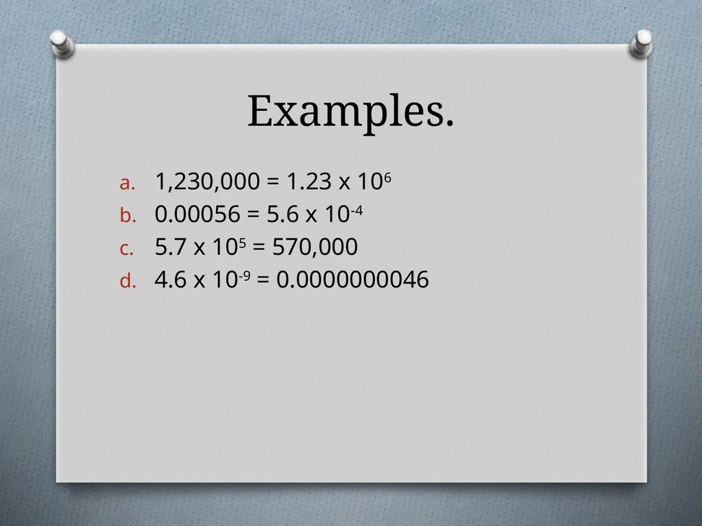 WARM UP!!! 5,783,000,000 0.0000154 1.23 x 107 2.34 - slide 6 of 19