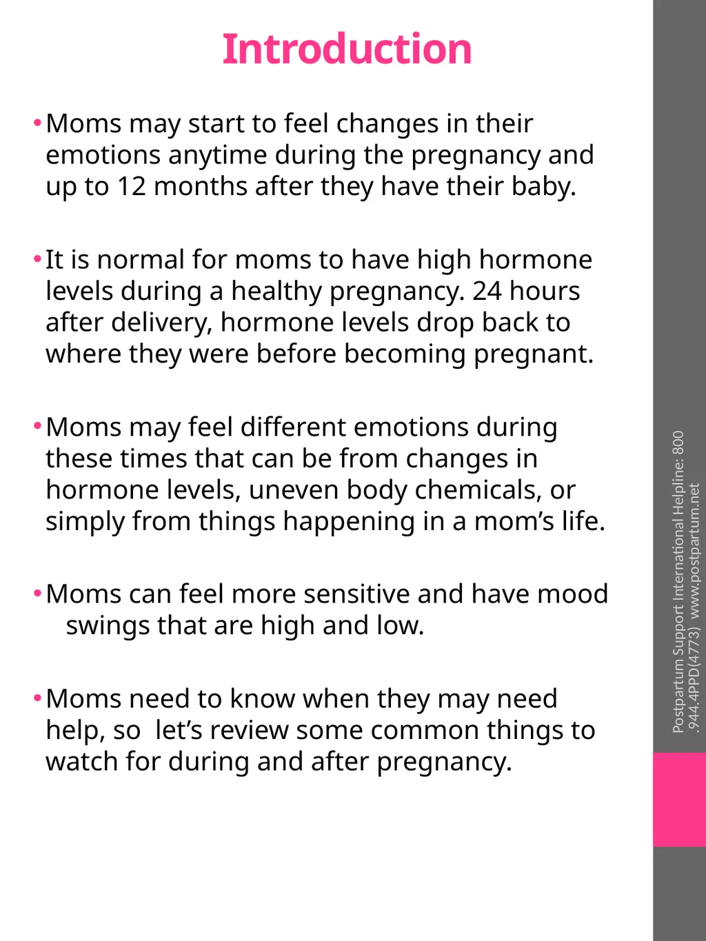 Feelings in Motherhood Pregnant and Postpartum - slide 2 of 10