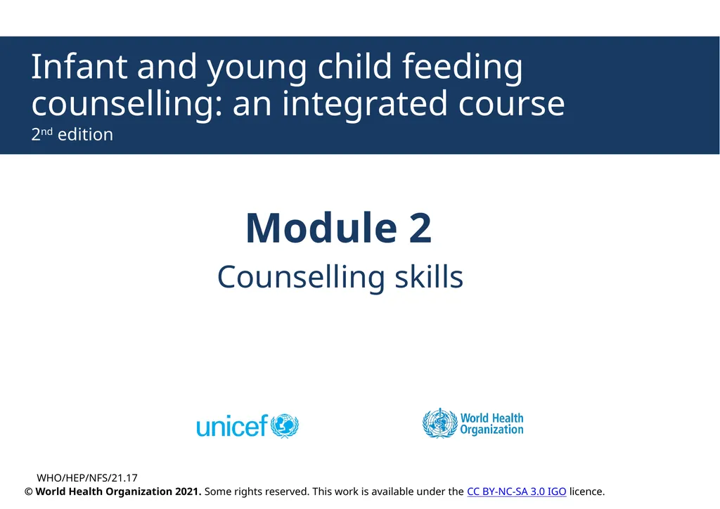 Infant and young child feeding counselling: an - slide 1 of 11