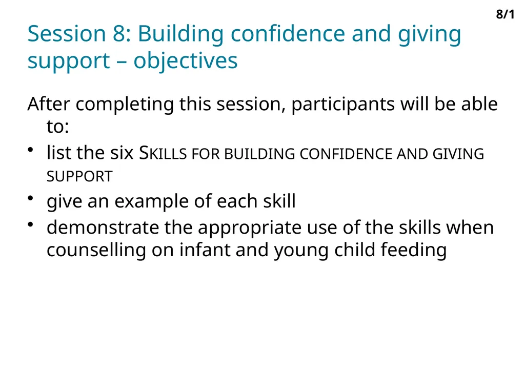 Infant and young child feeding counselling: an - slide 3 of 11