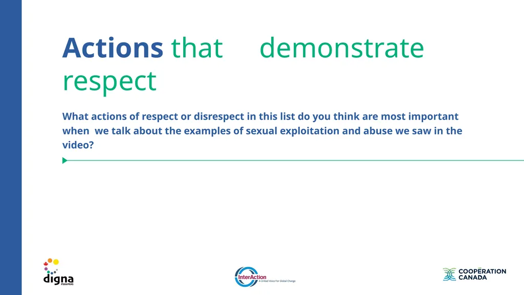 Training on prevention of sexual exploitation and - slide 16 of 39