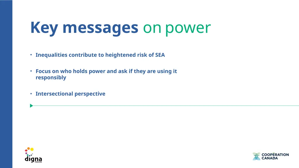 Training on prevention of sexual exploitation and - slide 18 of 39