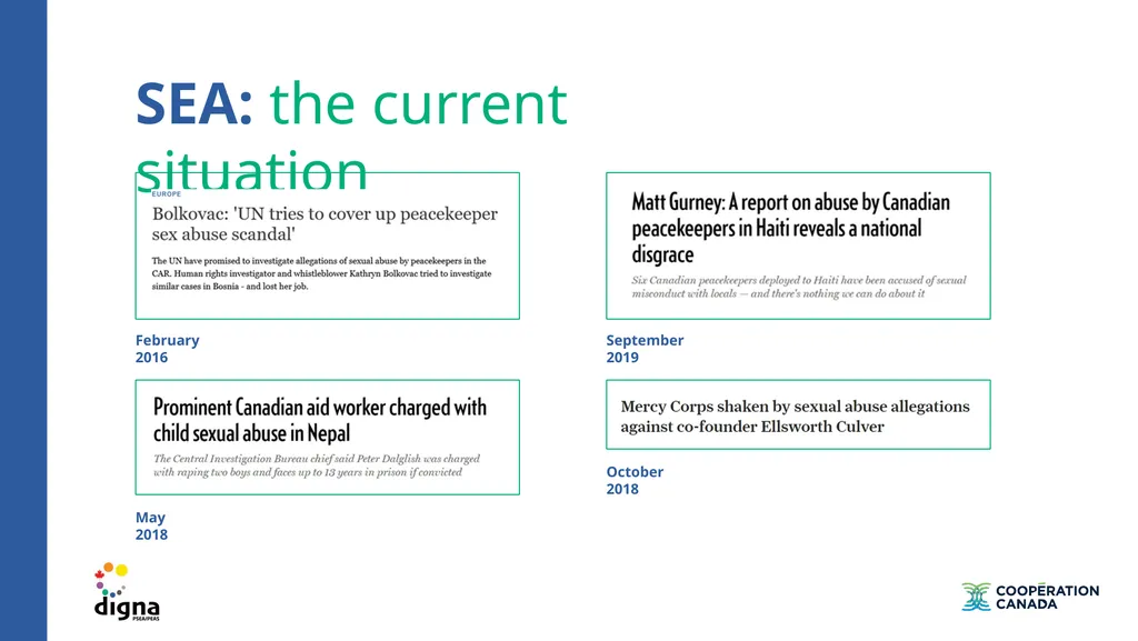 Training on prevention of sexual exploitation and - slide 10 of 39