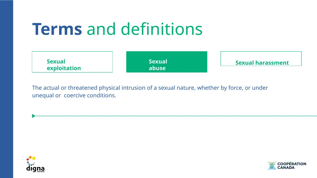 Training on prevention of sexual exploitation and - slide 31 of 39
