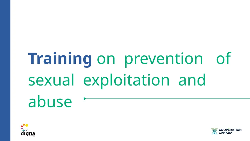 Training on prevention of sexual exploitation and - slide 1 of 39