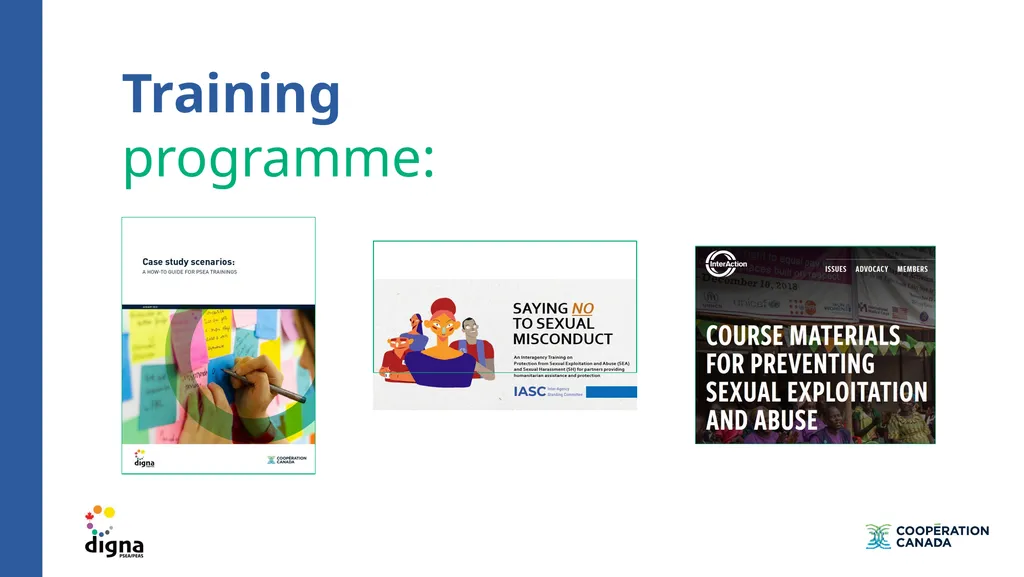 Training on prevention of sexual exploitation and - slide 4 of 39