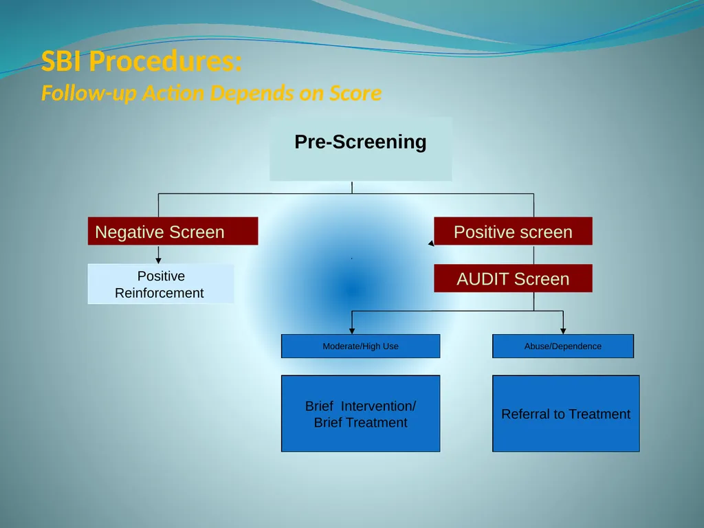 Screening, Brief Intervention & Referral to - slide 20 of 41