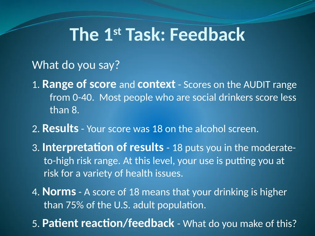 Screening, Brief Intervention & Referral to - slide 32 of 41