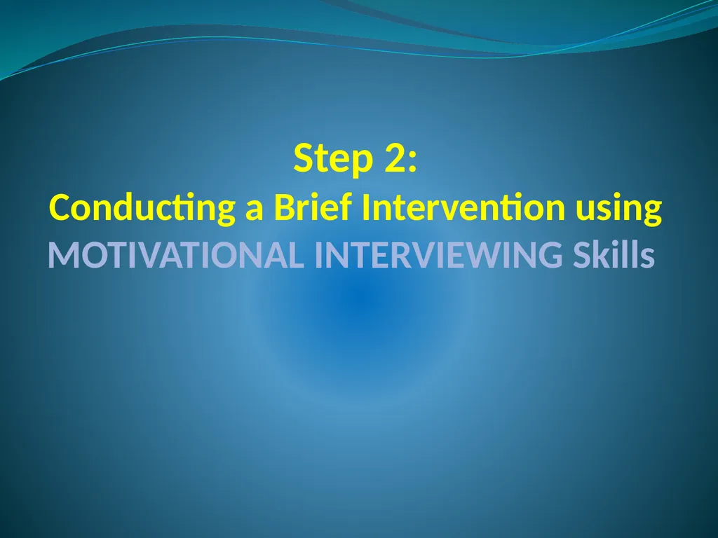 Screening, Brief Intervention & Referral to - slide 21 of 41