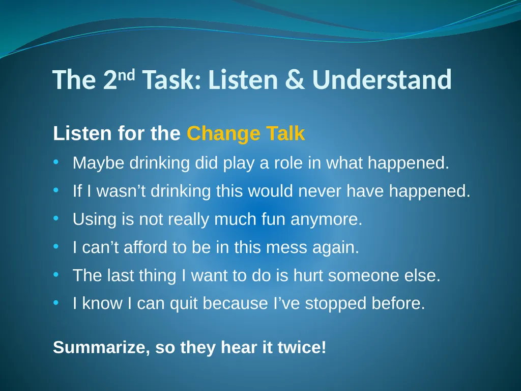 Screening, Brief Intervention & Referral to - slide 33 of 41