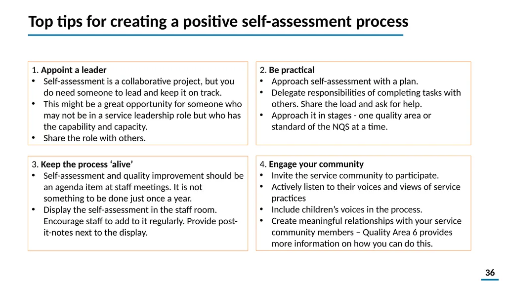 Quality Improvement Planning Workbook © 2021 - slide 36 of 48