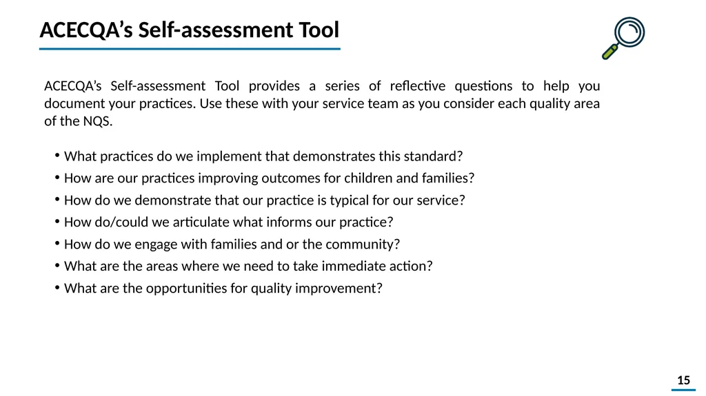 Quality Improvement Planning Workbook © 2021 - slide 15 of 48