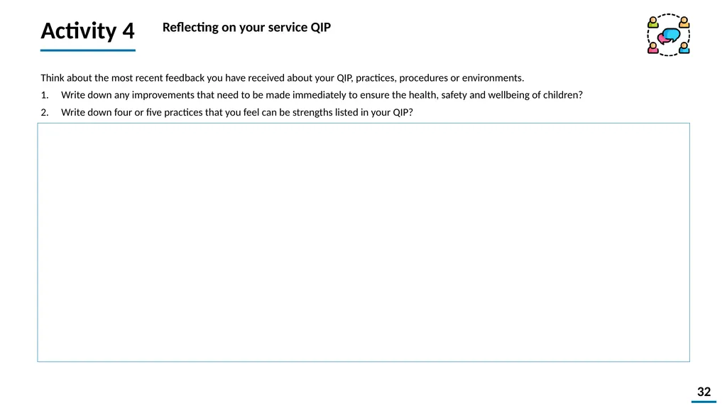Quality Improvement Planning Workbook © 2021 - slide 32 of 48