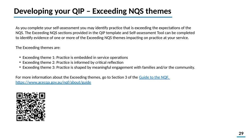 Quality Improvement Planning Workbook © 2021 - slide 29 of 48