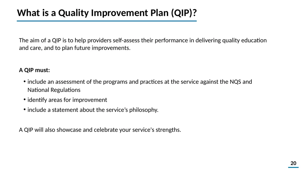 Quality Improvement Planning Workbook © 2021 - slide 20 of 48