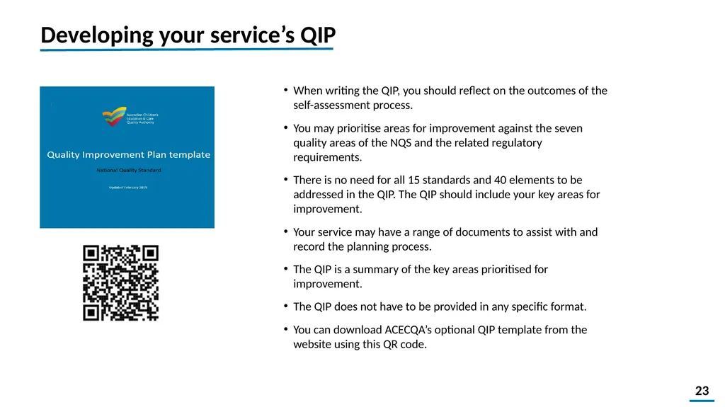Quality Improvement Planning Workbook © 2021 - slide 23 of 48