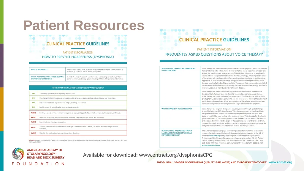 AAO-HNSF Clinical Practice Guideline: Hoarseness - slide 49 of 53