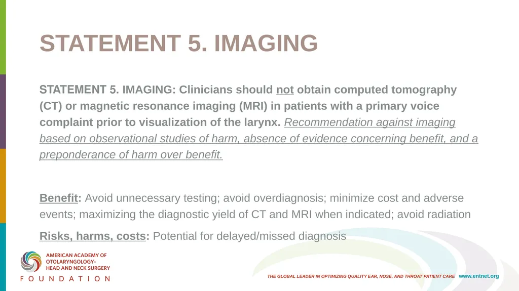 AAO-HNSF Clinical Practice Guideline: Hoarseness - slide 26 of 53
