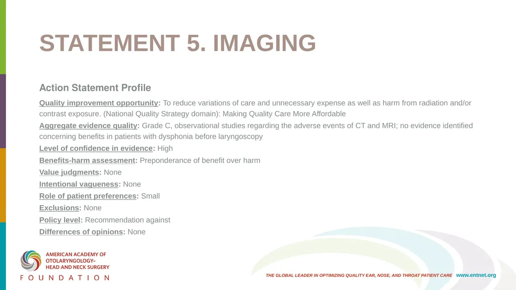 AAO-HNSF Clinical Practice Guideline: Hoarseness - slide 27 of 53