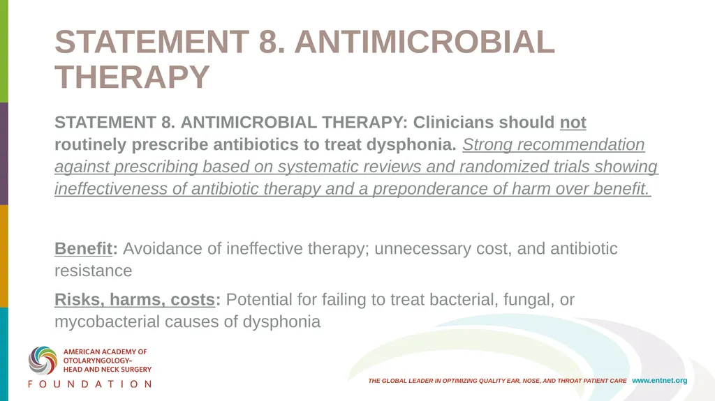 AAO-HNSF Clinical Practice Guideline: Hoarseness - slide 34 of 53