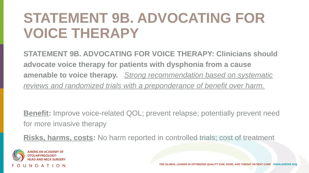 AAO-HNSF Clinical Practice Guideline: Hoarseness - slide 38 of 53