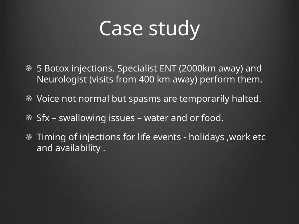 Dysphonia What A GP needs to know This is my - slide 20 of 20