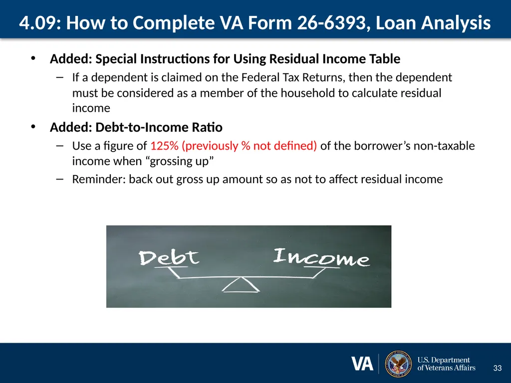 Lenders Handbook Chapter 4: Changes and Additions - slide 33 of 34