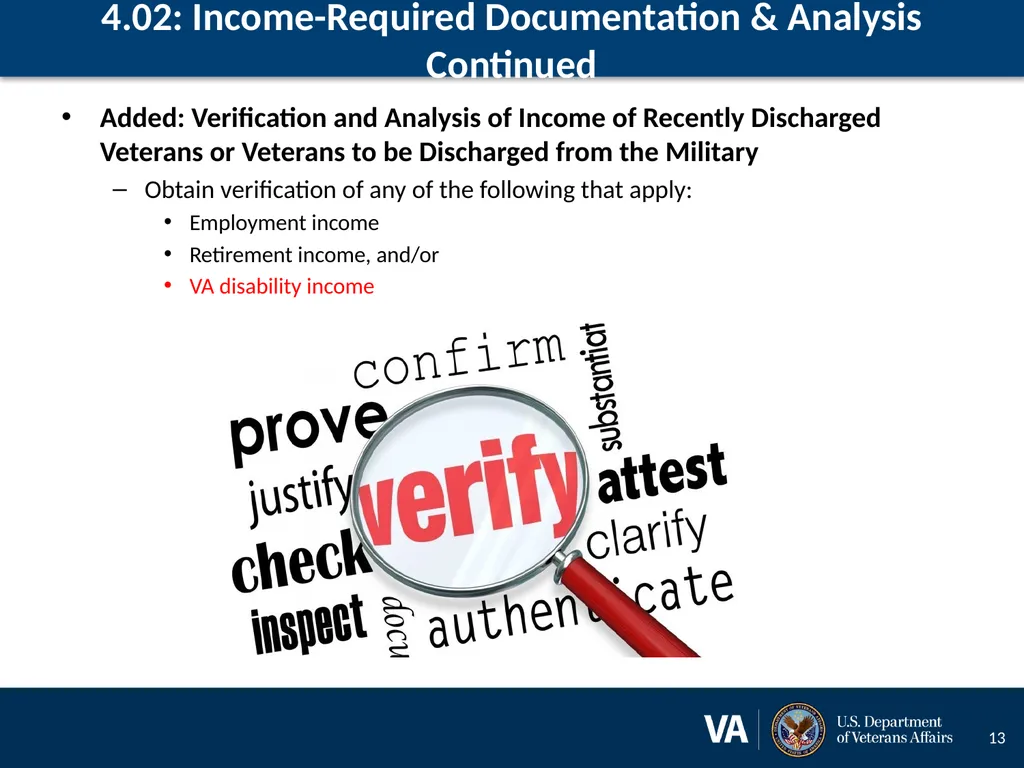 Lenders Handbook Chapter 4: Changes and Additions - slide 13 of 34