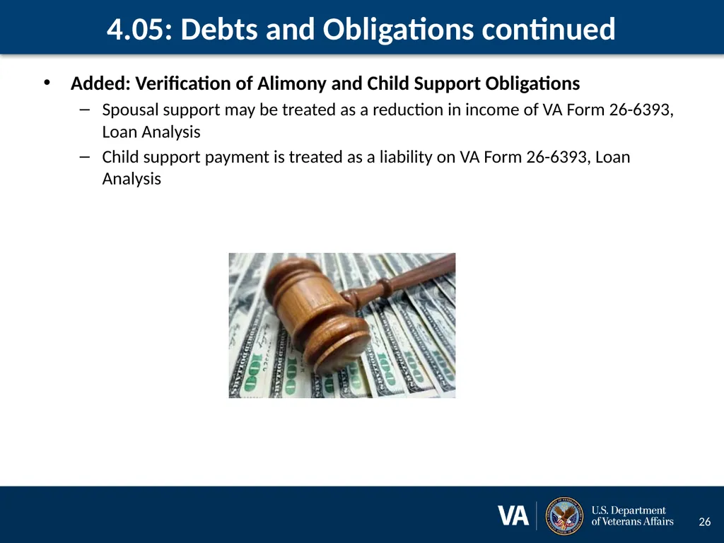 Lenders Handbook Chapter 4: Changes and Additions - slide 26 of 34